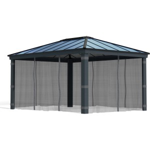 Palram Canopia Insektenschutz für Pavillon Dallas 4900, dunkelgraues Netz.