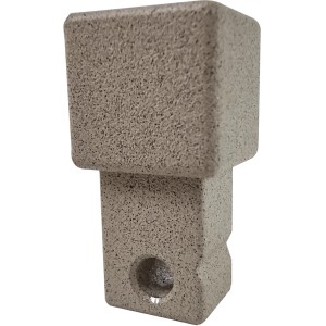 Ecke Quadrat-Abschlussprofil aus Alu, sandfarben, 1,2x2,7x1,2 cm, 2 Stück für Fliesenschienen.