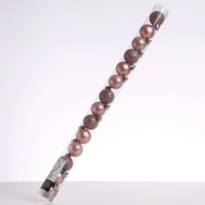 Marelida Christbaumkugel Weihnachtskugel Bruchfest Glänzend Matt Glitzernd Rosa 14 Stk