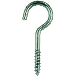 Deckenhaken, 3,9 x 50 mm, verzinkt, mit Schraubgewinde für Holz, geeignet zur Befestigung an Decken.