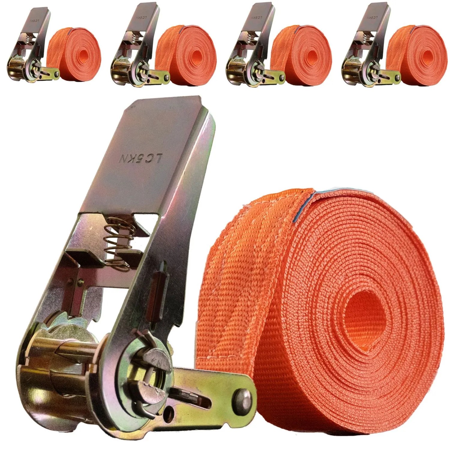 TRUTZHOLM 4 Stück Spanngurte mit Ratsche 6m 1000kg 1 Teilig zur Ladungssicherung