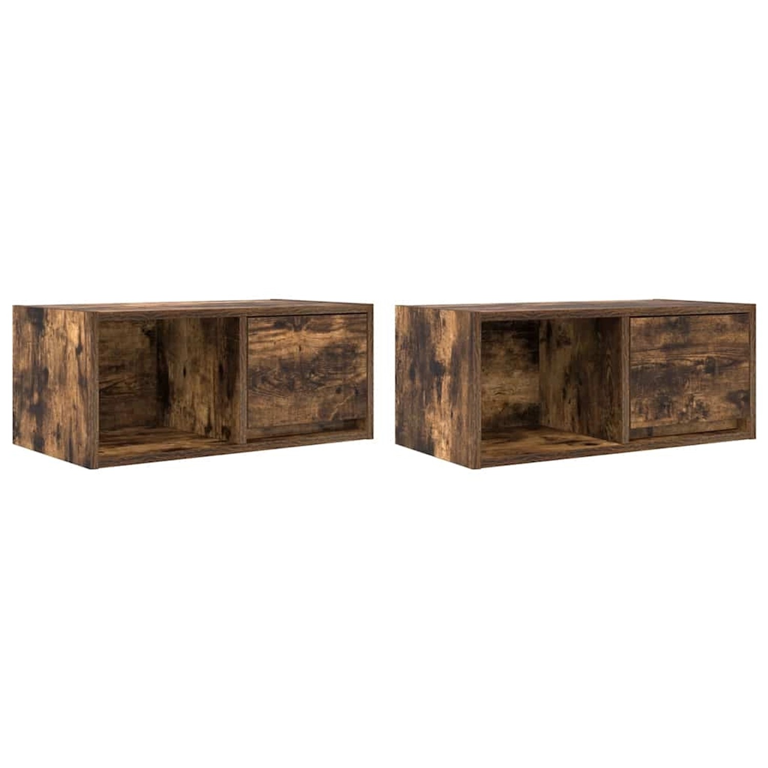 vidaXL TV-Schränke 2 Stk Räuchereiche 60x31x25,5 cm Holzwerkstoff 861445 günstig online kaufen