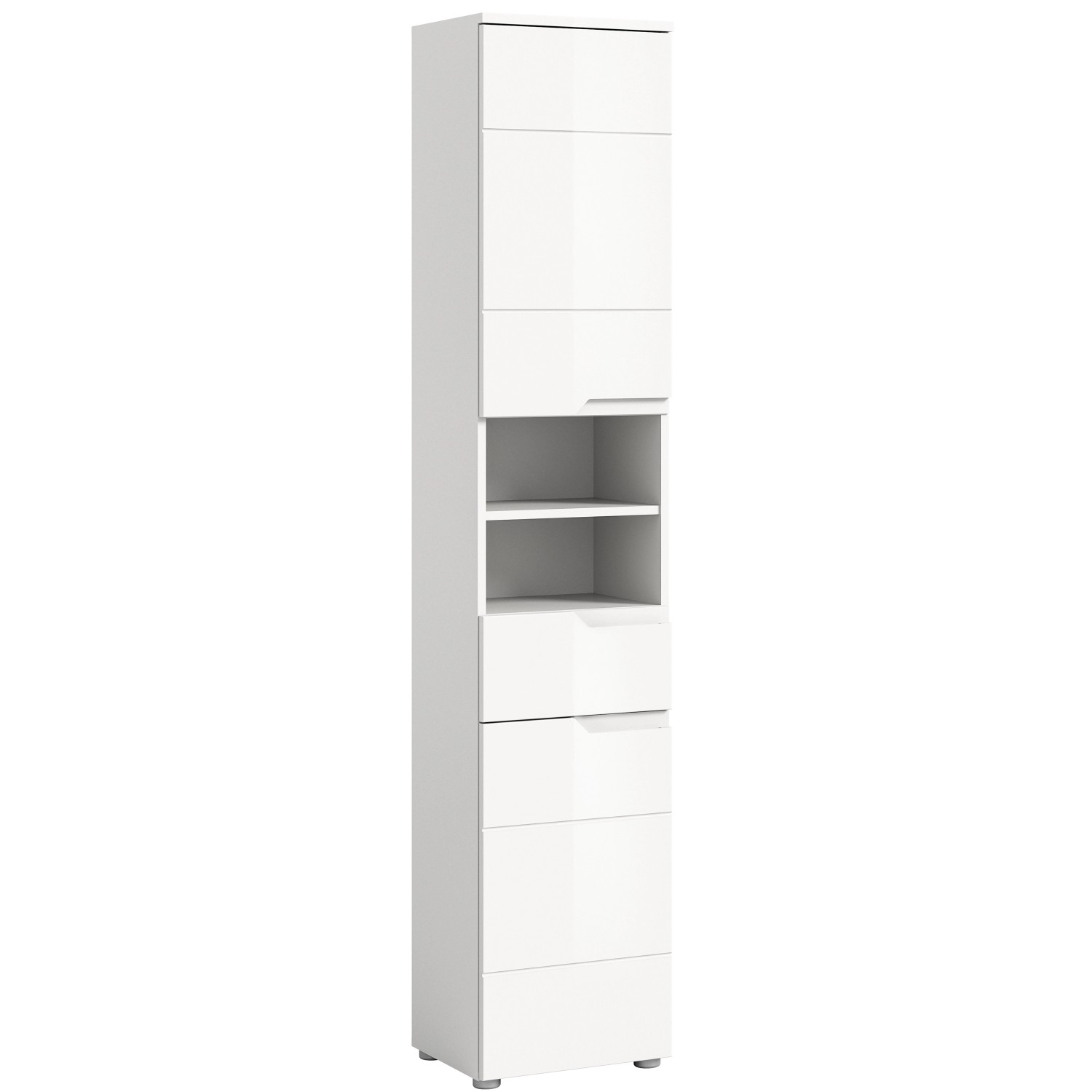 Hochschrank Solero Weiß Hochglanz 193 cm x 38 cm x 34 cm