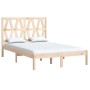 vidaXL Holzbett Kiefer, 120x190 cm, mit Lattenrost und Kopfteil