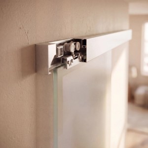 Doorlegro Glasschiebetür Weave 900 mm x 2.050 mm Silber
