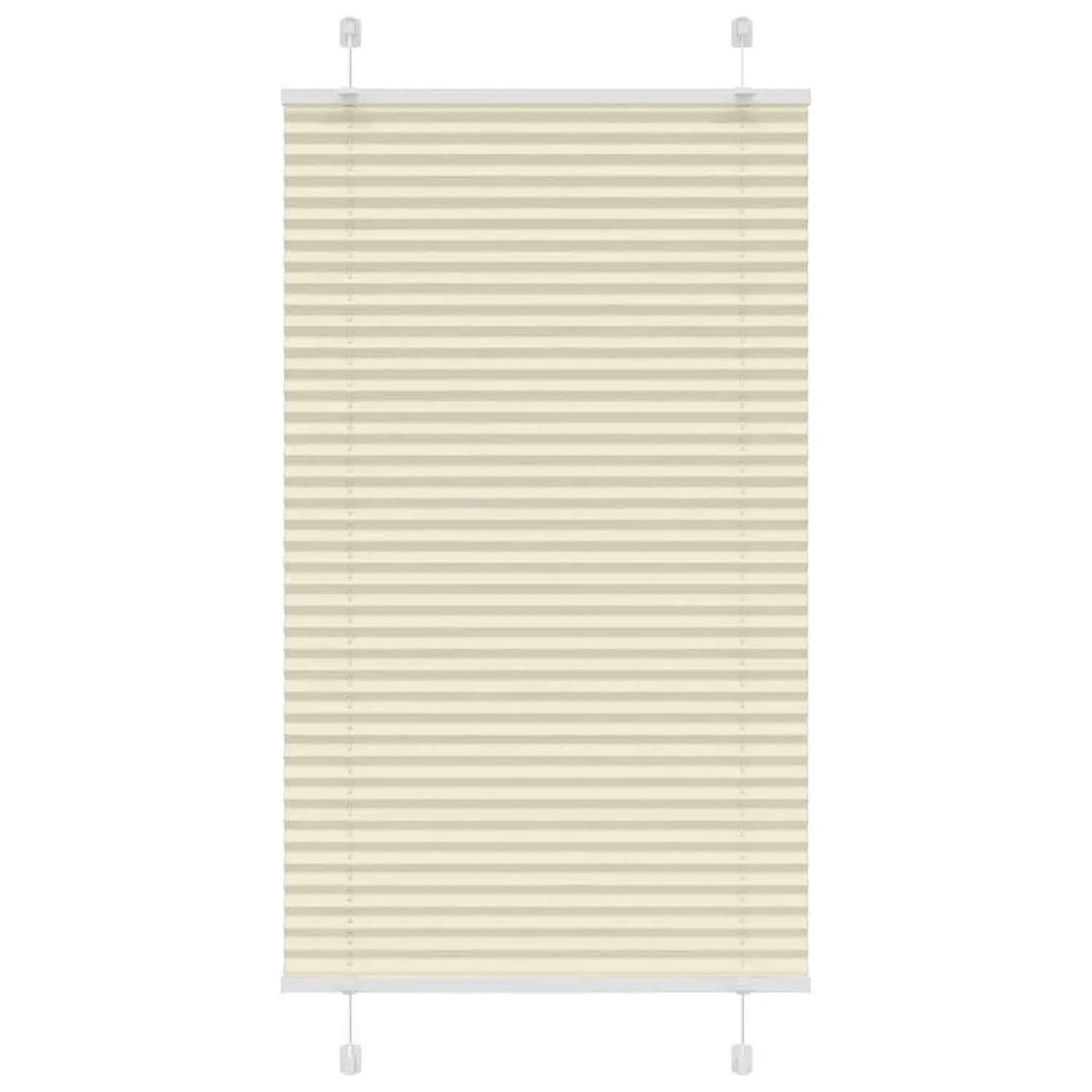 vidaXL Plissee Creme 80x100 cm Stoffbreite 79,4 cm Polyester 4015275 günstig online kaufen