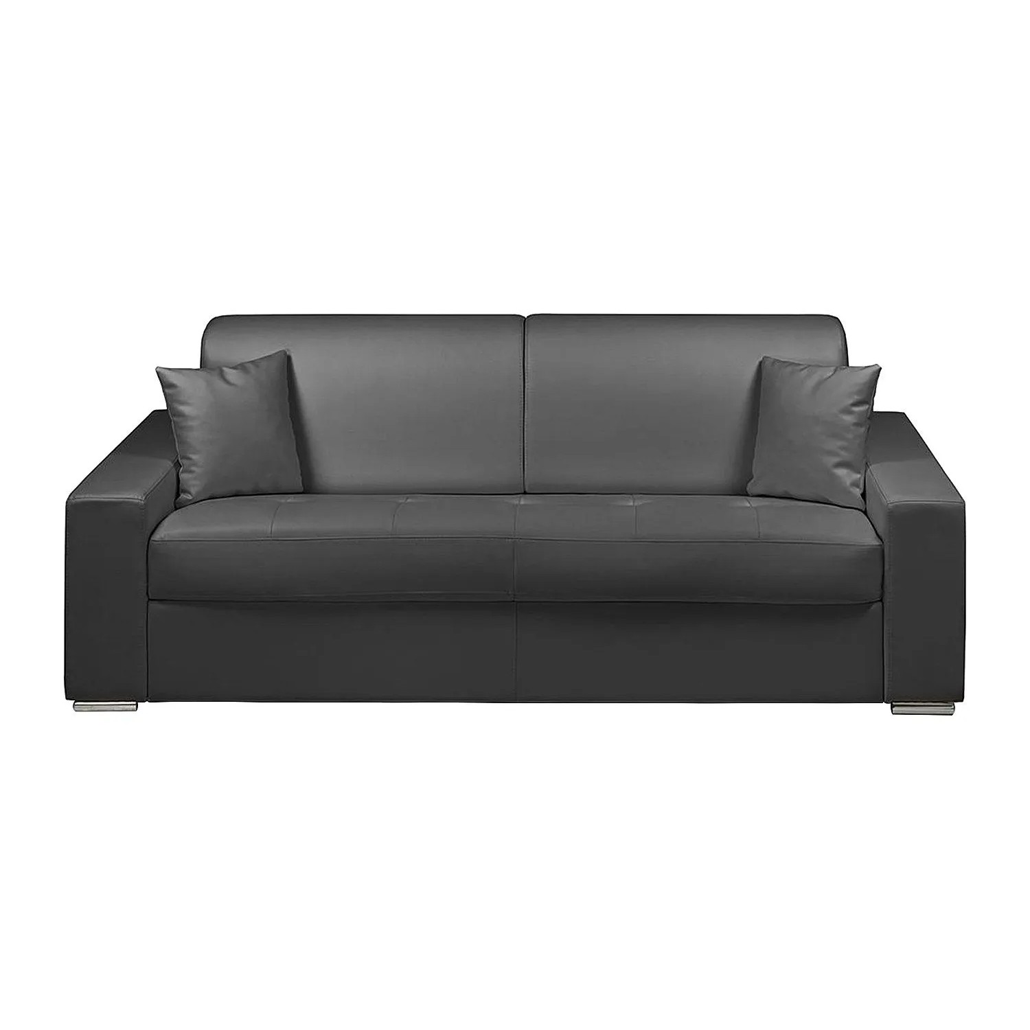 Vente-unique Schlafsofa Emir Schwarz 224 cm