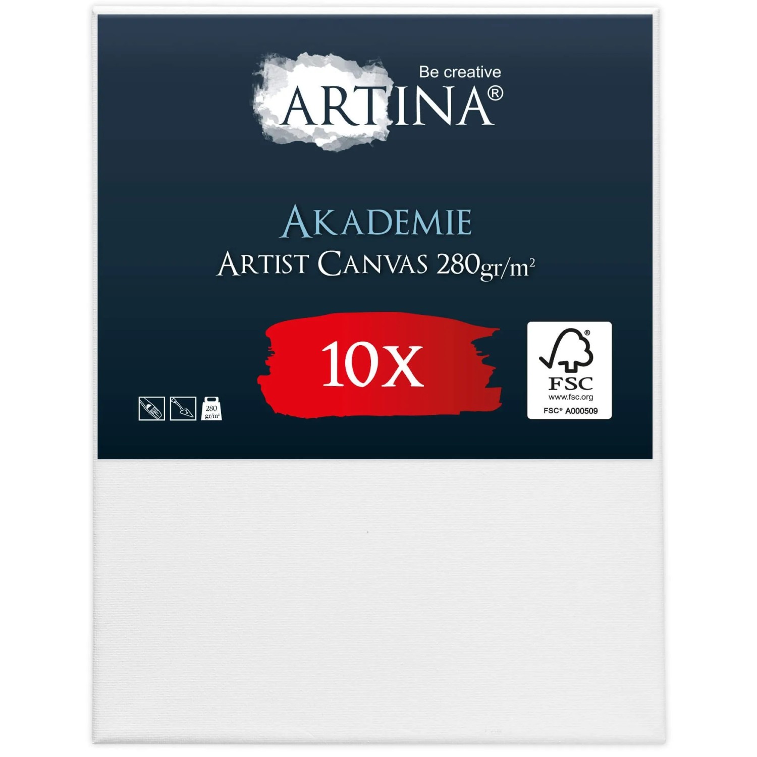 Artina Keilrahmen Leinwand Akademie 40x50cm 10er Set