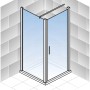Schulte ExpressPlus Drehtür AlexaStyle2.0 mit Seitenwand, Alu-Natur, 90x90cm, Duschtür.