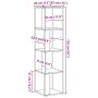 vidaXL Eckregal Artisan-Eiche 33x33x132 cm Holzwerkstoff 856723_8