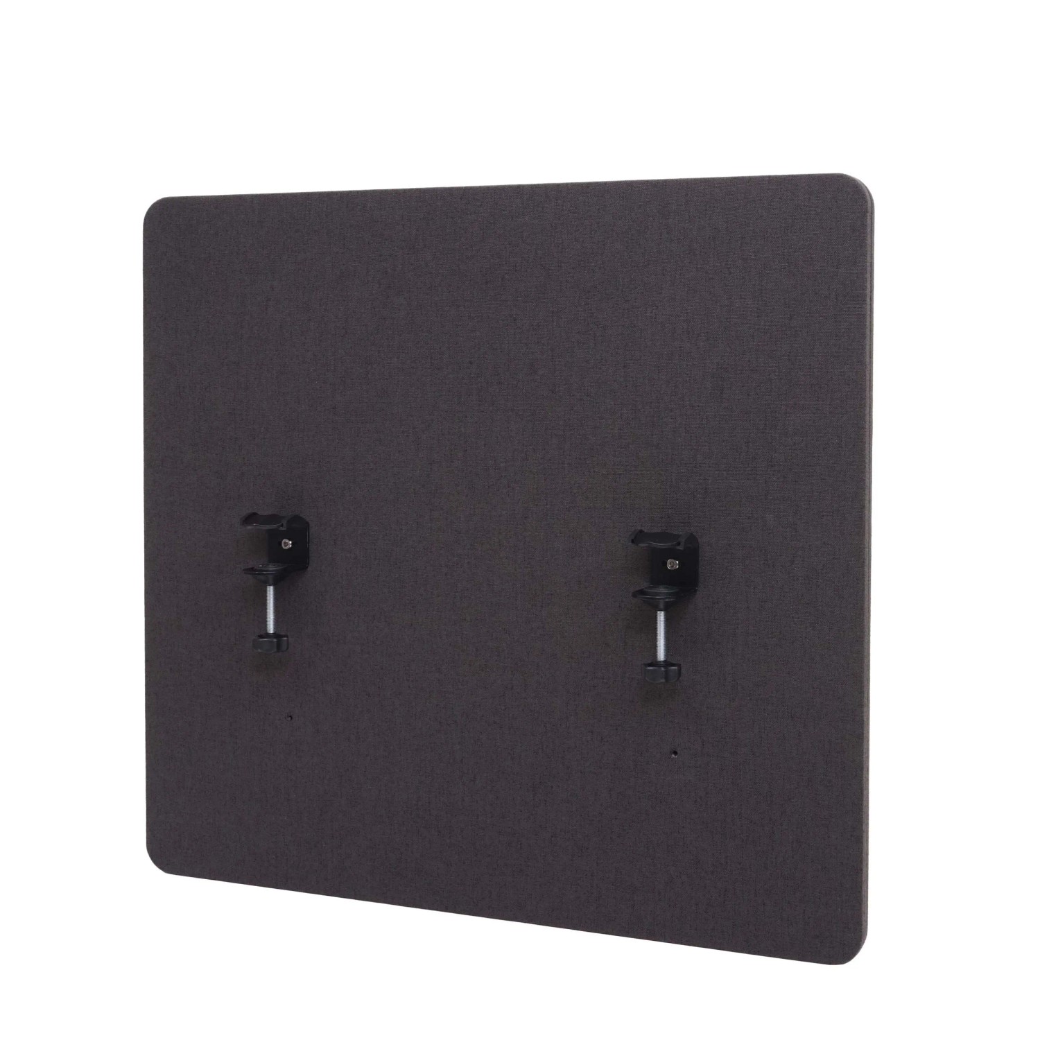 MCW Akustik-Tischtrennwand G75 Doppelwandig Stoff/Textil 60x65cm Braun-Grau