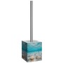 SANILO WC-Bürste Waterworld mit Strand-Motiv und Edelstahlgriff.
