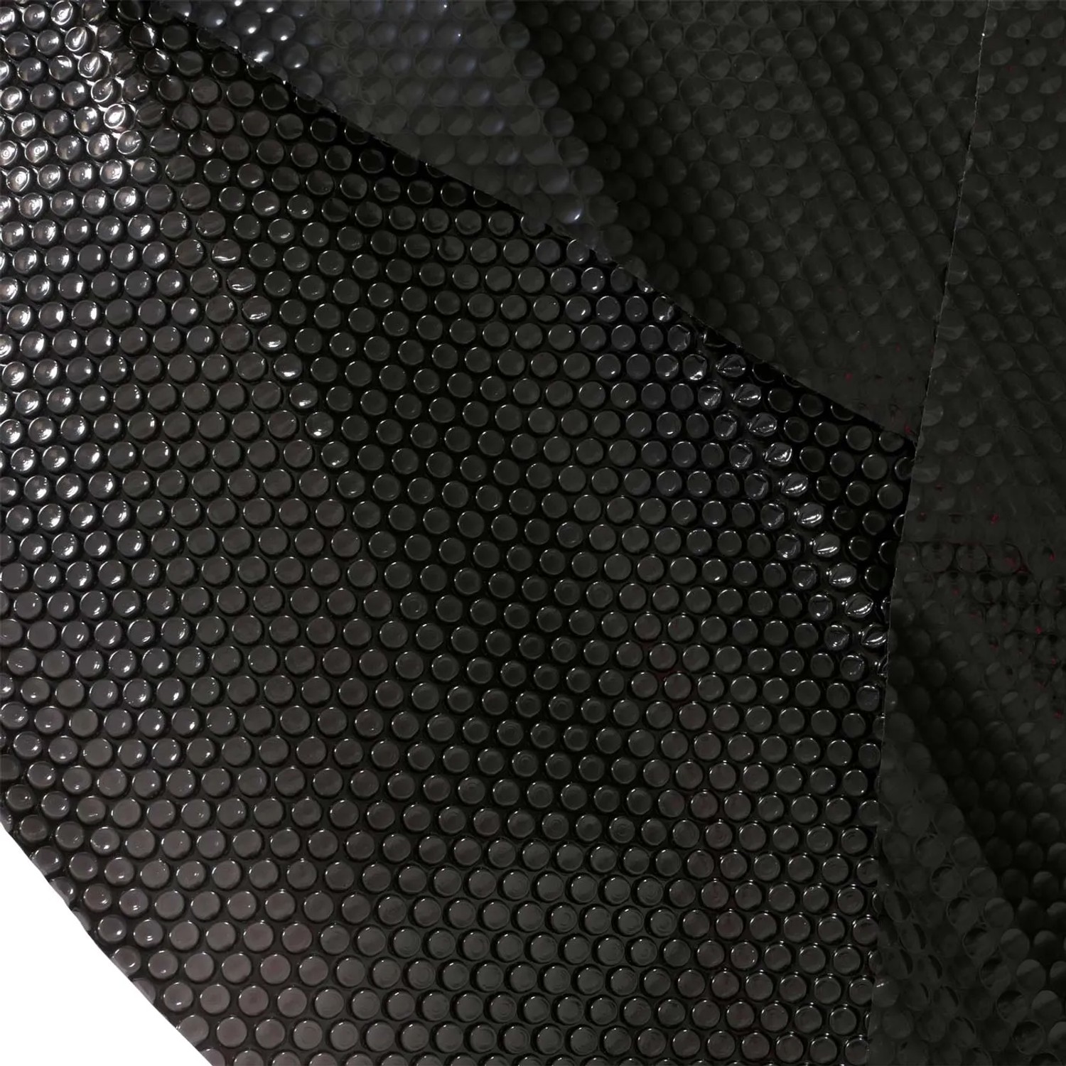 Schwarze MCW Pool Abdeckung 400µm, rund, 3,66m, aus PE-Folie. Solarplane für Pools.