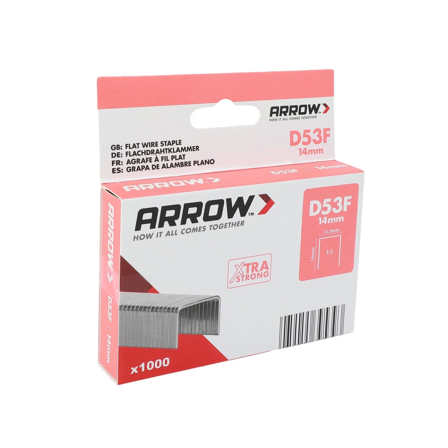 Arrow Klammer D53F Länge 14 mm 1.000 Stück