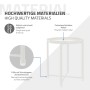 ML-Design Beistelltisch, weiß, rund, mit abnehmbarem Tablett aus Metall. Wohnzimmertisch.
