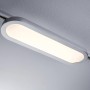Paulmann URail LED-Panel Loop, 7W, Chrom matt, montiert an einem Schienensystem.
