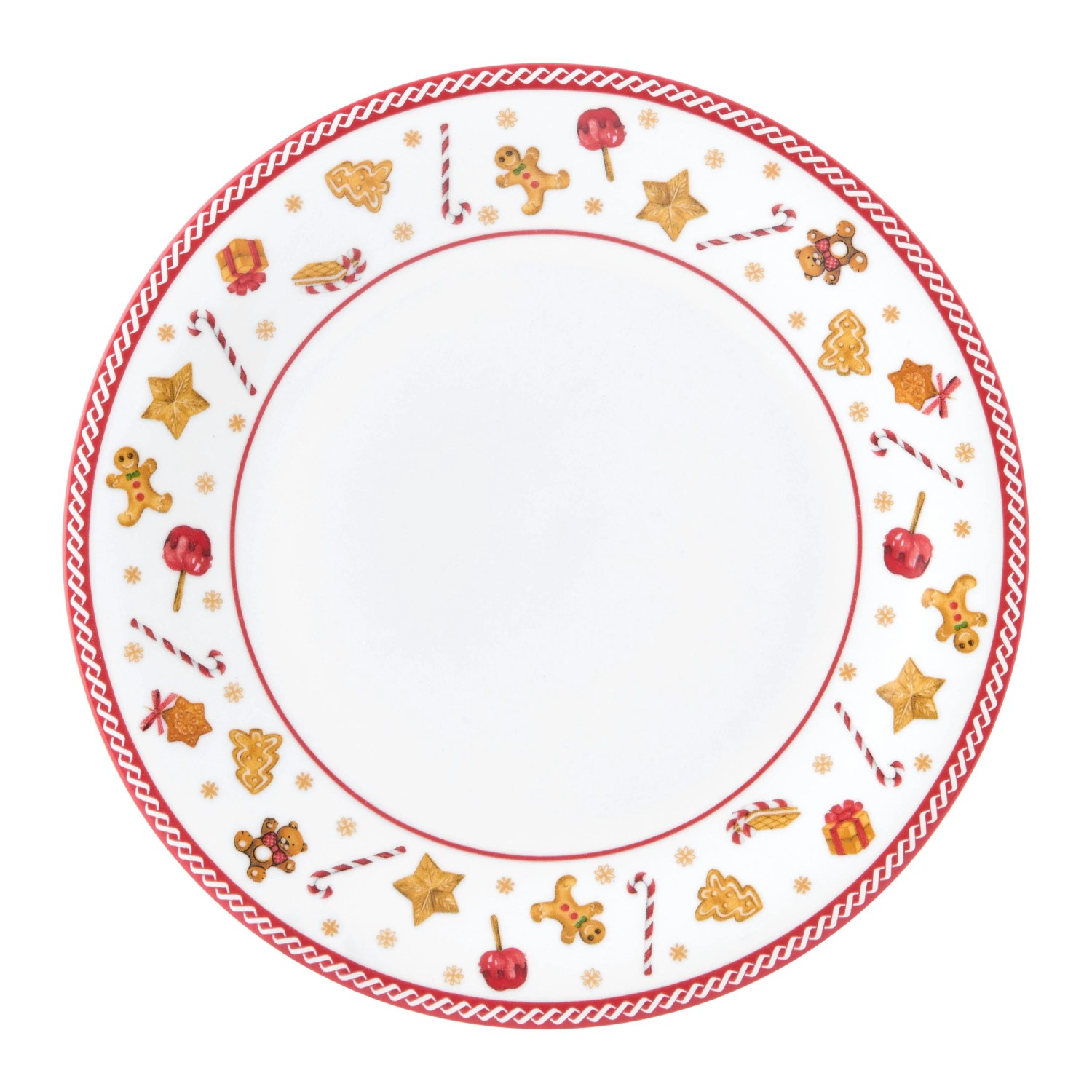 Mömax Dessertteller XMAS-Ginger Rot/Weiß Ø ca. 21cm
