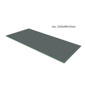 Dunkelgraue Duschparadies XPS Bauplatte 1250x600x10mm. Wasserundurchlässige Hartschaum Dämmplatte für Feuchträume.