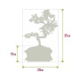 Silhouette eines S-förmigen Carmona Bonsai im Topf. Maße: 35 cm Höhe, Topf 20 cm Breite. Hausbaum.