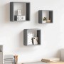 vidaXL Würfelregale 3 Stk Grau MDF 323954_2