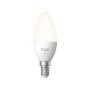 Philips Hue E14 Leuchtmittel Kerzenform, weiß, leuchtet warmweiß. Smarte LED-Lampe.