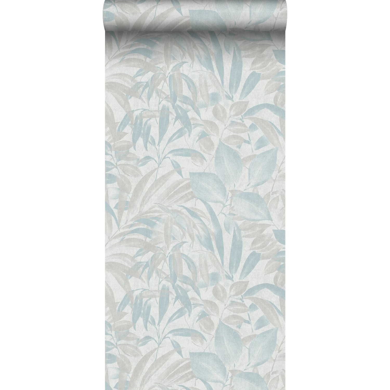 Sanders & Sanders Tapete Blätter Graublau 53 cm x 10 m günstig online kaufen