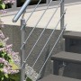Dolle Außentreppe Gardentop Geländer Startset für 4 Stufen mit Edelstahlstäben.