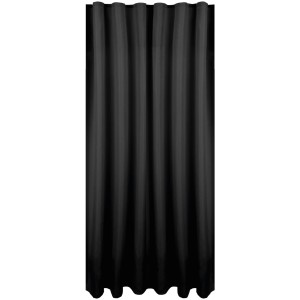 Bestlivings Dekoschal Ellen, 140x245 cm, Schwarz. Blickdichter Fenstervorhang mit Universalband.