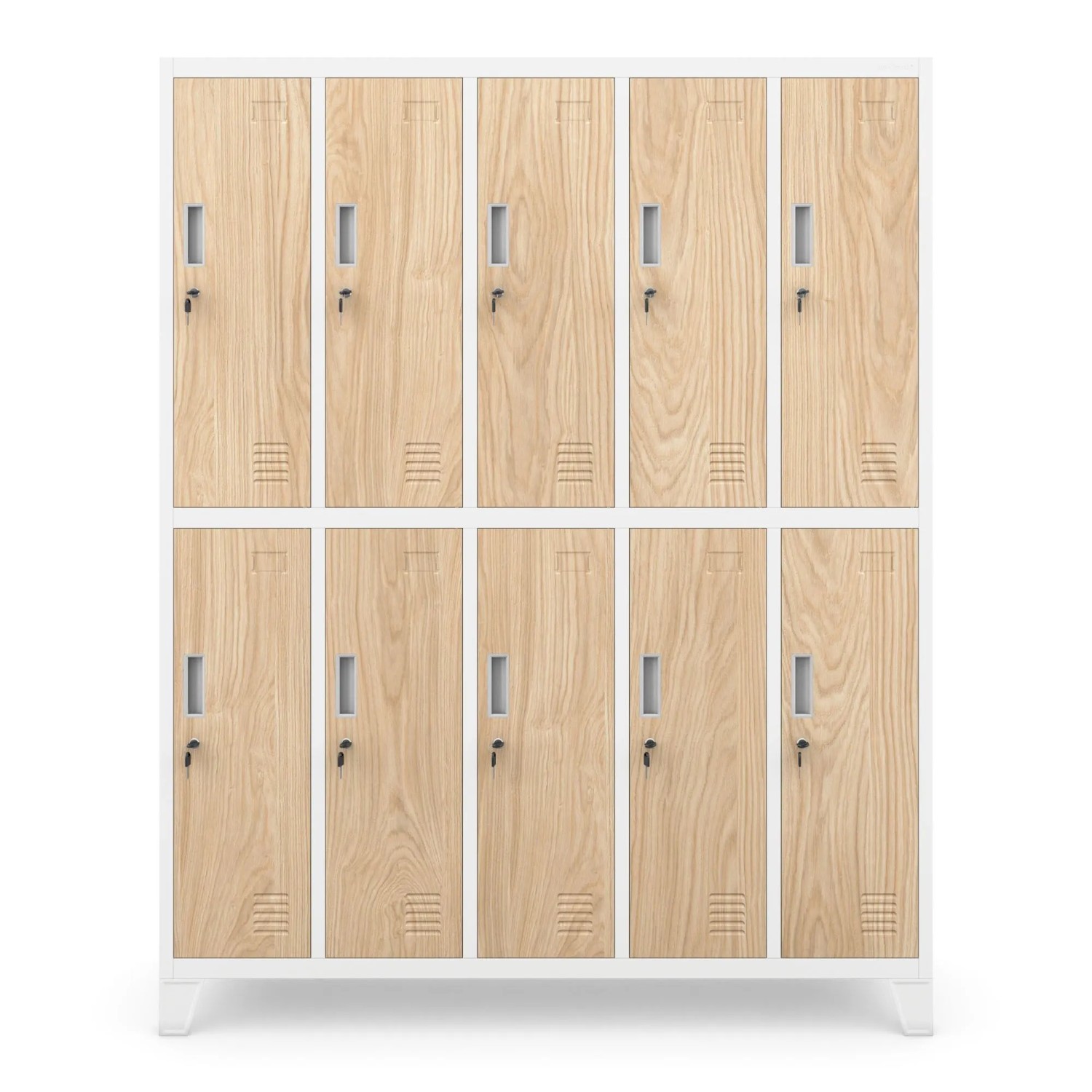 Jan Nowak Metallspind Umkleideschrank 10 Fächer 136x172x45 Cm Mit Belüftung Und Zylinderschlössern