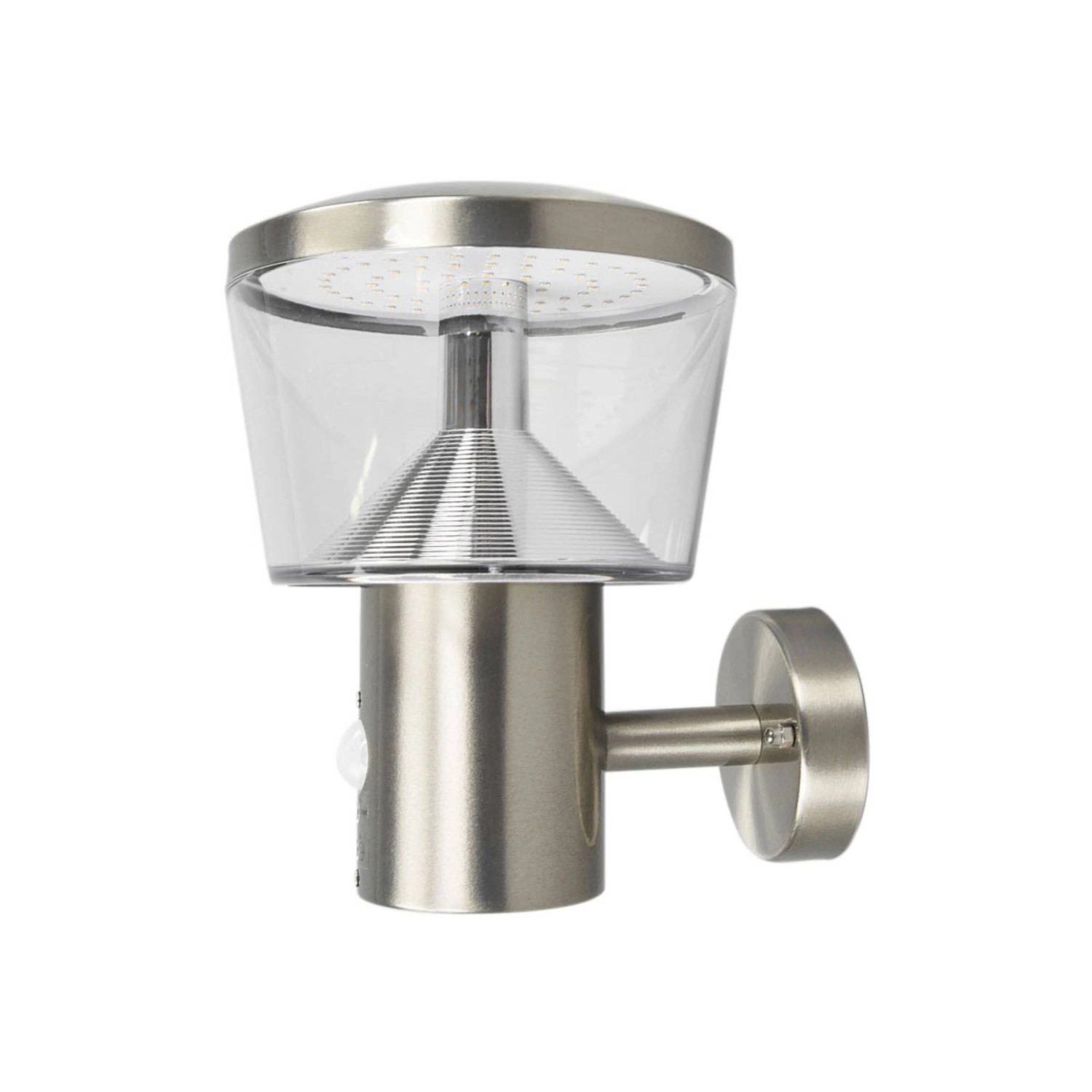 Lindby LED Wandleuchte Außen Antje 9988174 mit Bewegungsmelder Spritzwassergeschützt Modern in Alu aus Edelstahl 1-flamm...