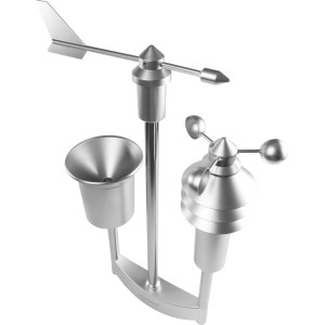 Homematic IP Wettersensor pro aus silbernem Edelstahl. Misst Wind, Regen, Temperatur für Smart Home.