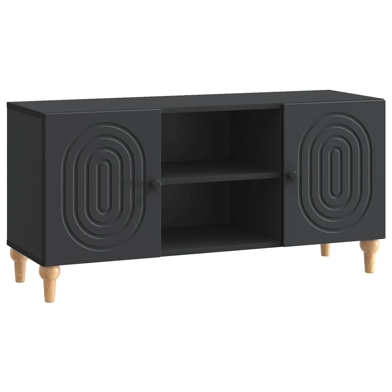 vidaXL TV-Schränk Schwarz 102 x 34,5 x 50 cm Holzwerkstoff 894236