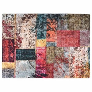 vidaXL Teppich Waschbar Patchwork Mehrfarbig 150x230 cm Rutschfest 373995