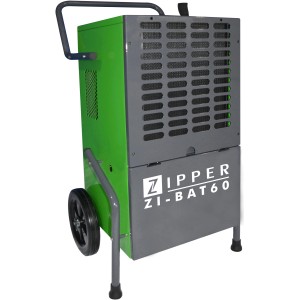 Zipper Bautrockner ZI-BAT60 mit Fahrwerk und Wasserbehälter für Baustellen und Kellerräume.
