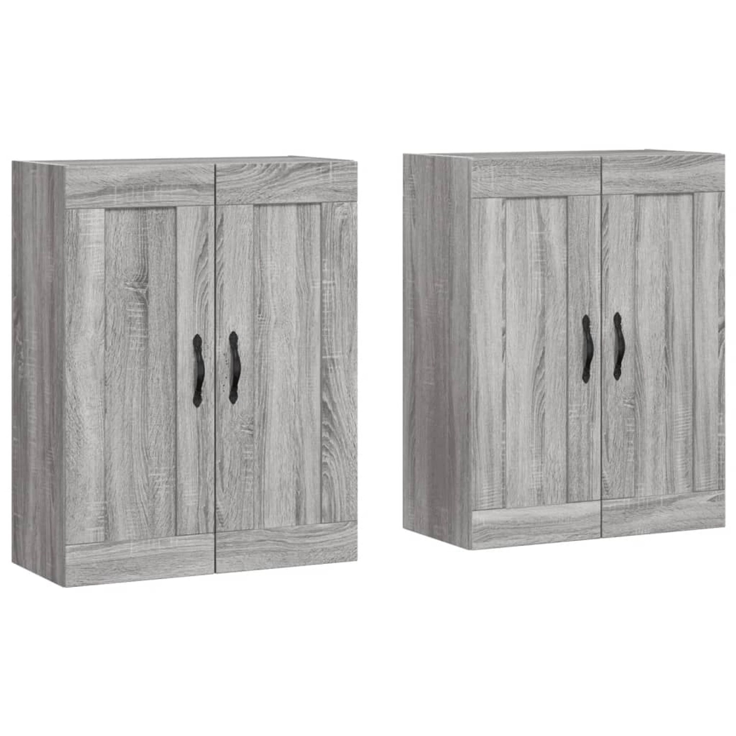 vidaXL Wandschränke 2 Stk Grau Sonoma Holzwerkstoff 3198015 günstig online kaufen