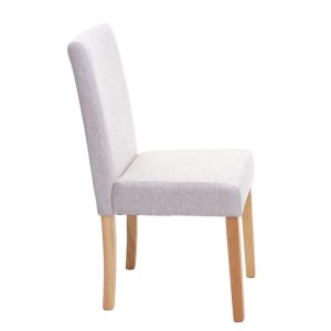 CHEFGASTRO Esszimmerstuhl Klassisch & Zeitlos 90x43x56cm Sitzhöhe 45cm Stoff/Textil Helle Beine Creme-Beige