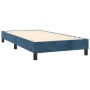 Boxspringbett vidaXL, dunkelblaues Samtbettgestell 90x190 cm mit Lattenrost.
