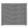 Betonzaun-Platte Rockstone, 200x38,5x3 cm, für Sichtschutz. Graue Steinoptik mit seitlichen Pfosten.