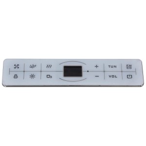 Detailaufnahme des Touchpanels für Basera® Guam Eck-Whirlpool Badewanne.