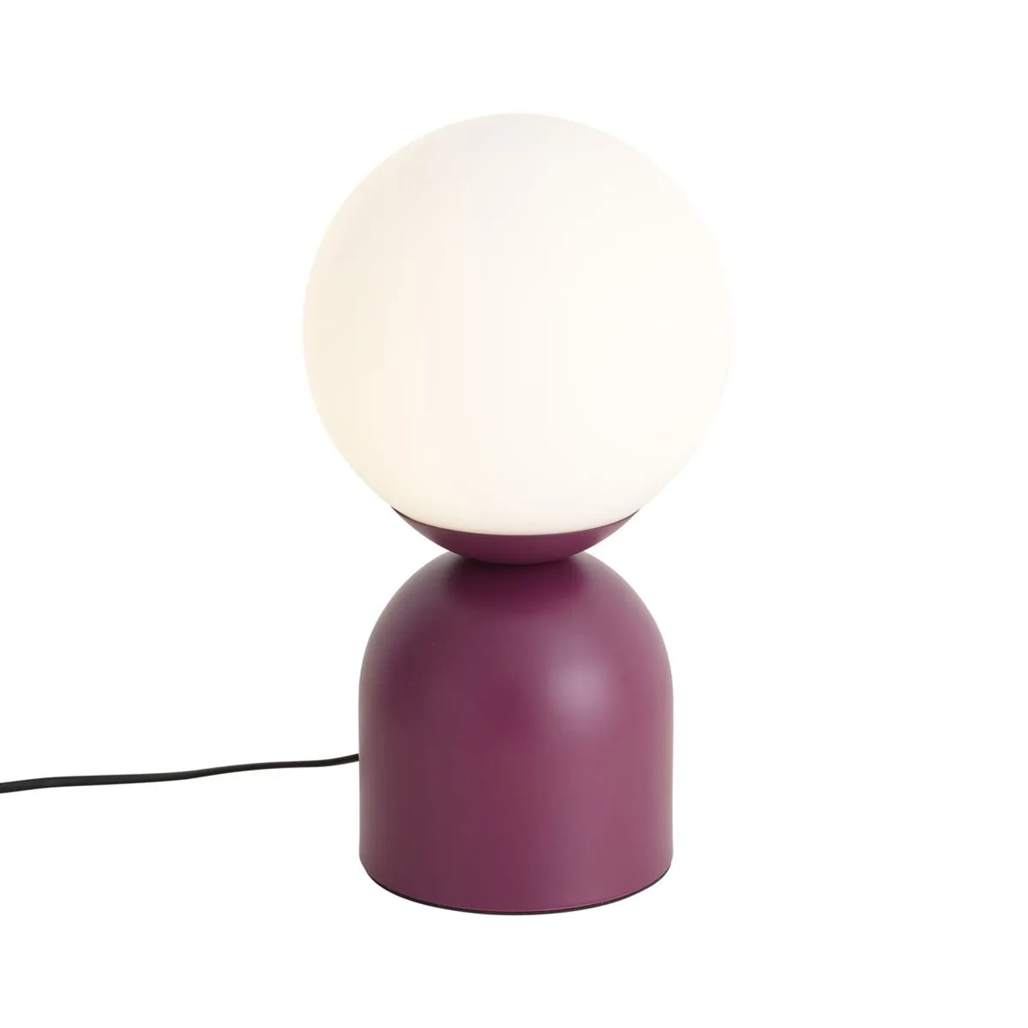 QAZQA Hotel Chic Tischleuchte Lila mit Opalglas Pallon Trend