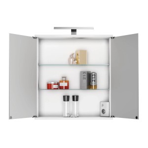 Jokey Spiegelschrank Kandi LED 60 cm x 70,2 cm Hochglanz Weiß