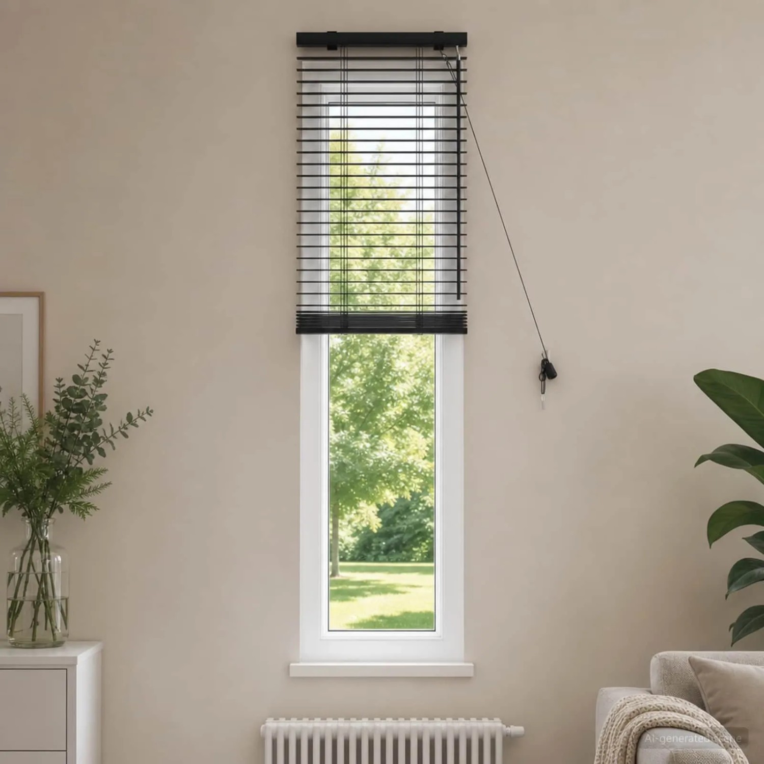 vidaXL Venezianische Jalousie Schwarz 50 x 160 cm 35 mm 42015481
