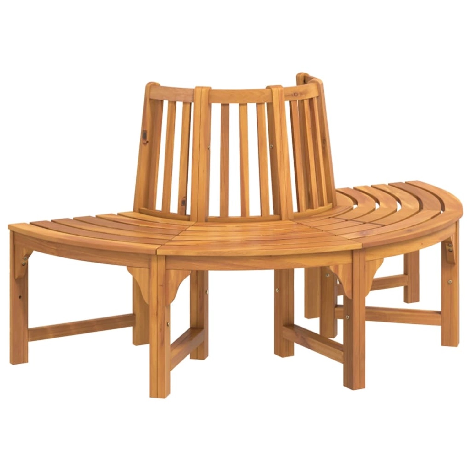 vidaXL Baumbank Halbrund Ø160 cm Massivholz Eukalyptus 319423 günstig online kaufen