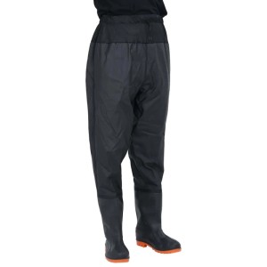Schwarze vidaXL Hüftwathose mit Stiefeln, Größe 39, für Arbeit und Freizeit.