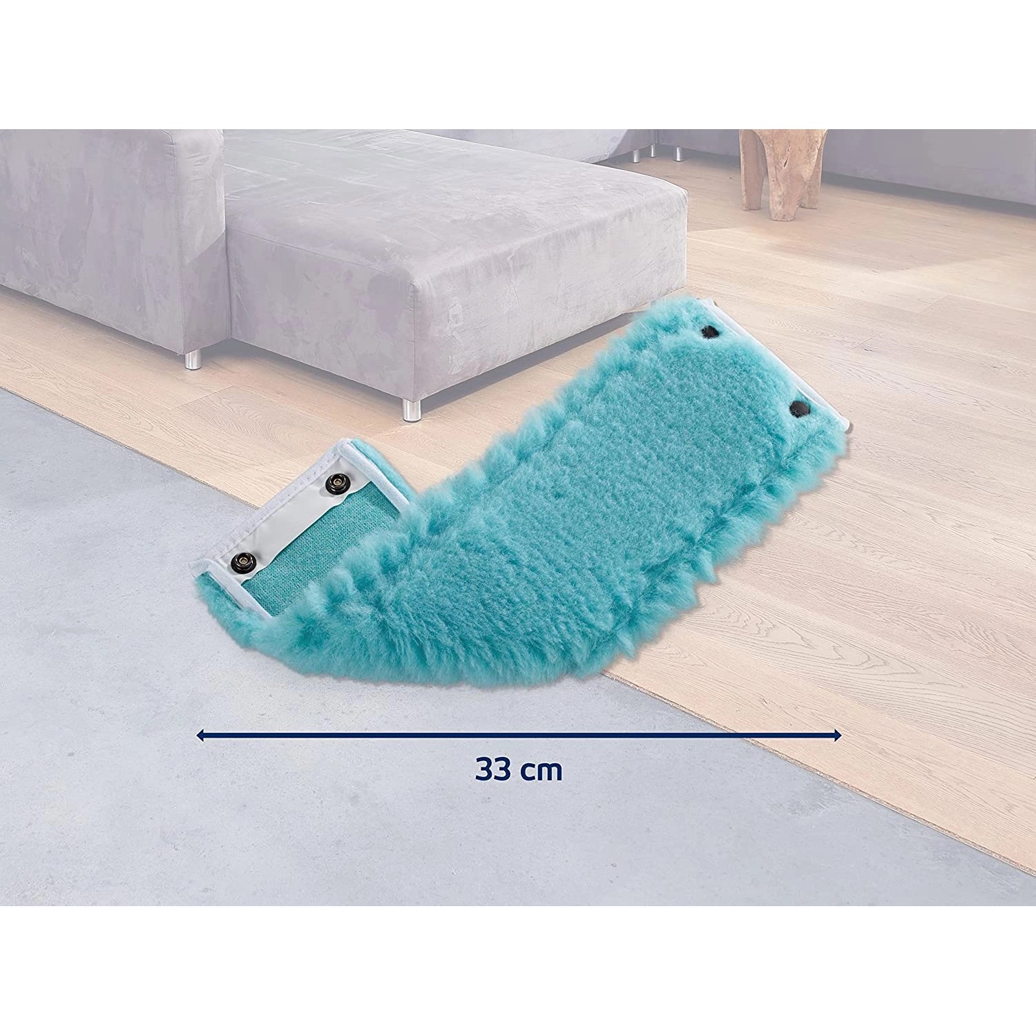 Leifheit Wischbezug Set, 33cm, türkis, für CLEAN TWIST M, zum Staubwischen.