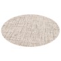 Runder, creme-schwarz melierter Snapstyle In & Outdoor Teppich Oslo, 200cm Durchmesser.