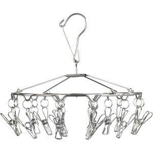 Wenko Wäsche-Rondell aus Edelstahl mit 18 Klammern, ein praktischer Wäschetrockner.