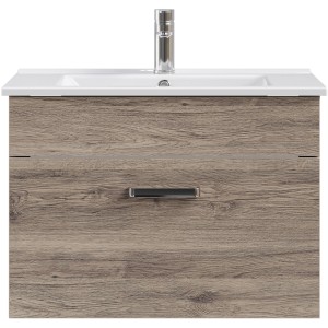 Pelipal Waschtisch Quickset 313, 75 cm, Sanremo Eiche Terra mit Softclose. Einzelwaschtisch mit Waschbecken und Unterschrank.