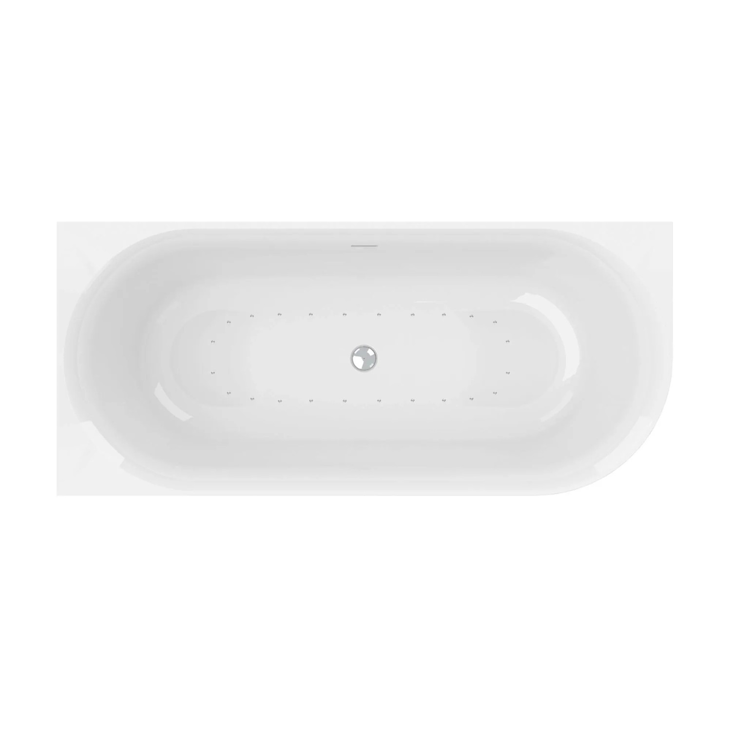 Ottofond Whirlpool Mince Corner R Silent-System 180 cm x 80 cm Schwarz-Weiß