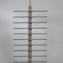 Geländerstütze aus V2A Edelstahl, 85 cm hoch, mit 5 Rundstäben für die Montage von oben.